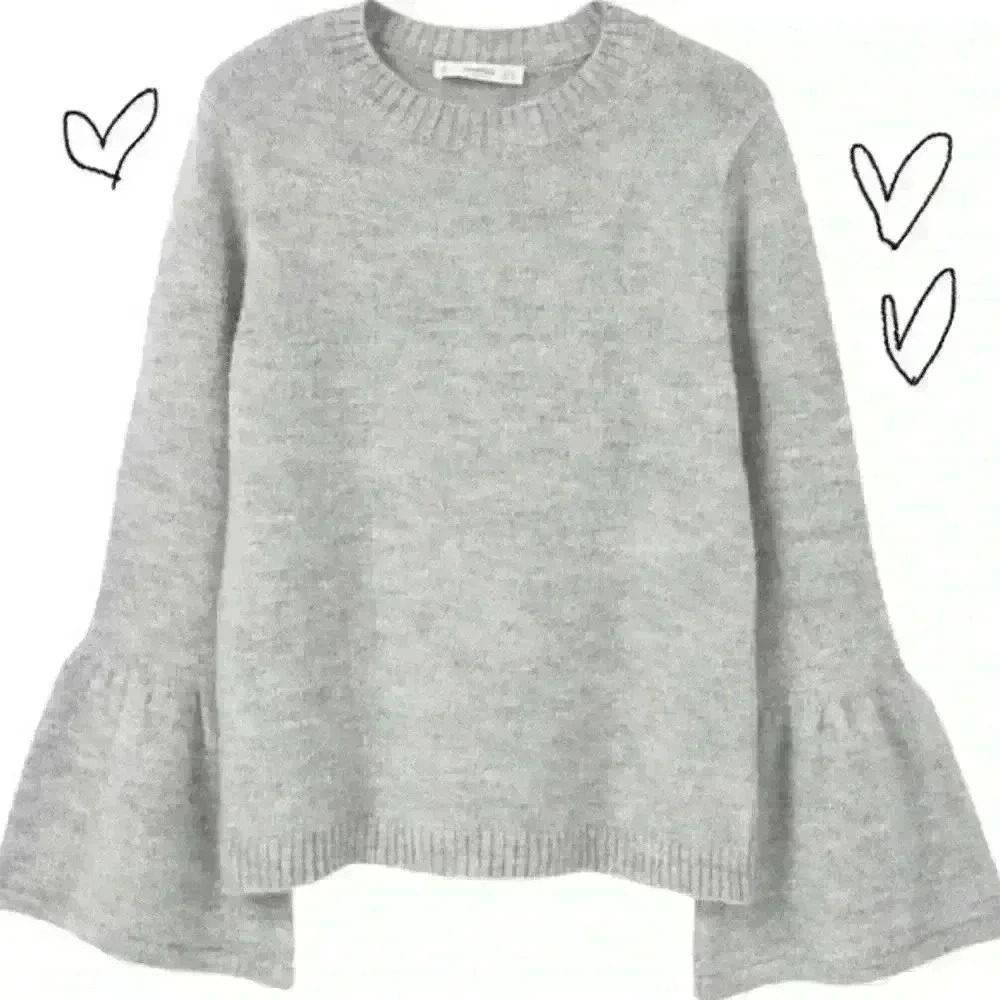 MANGO Flared Sleeves Boho Sweater‎ Beige Cappuccino size  XS